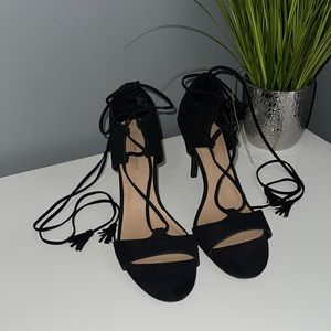 Christian Siriano black lace up heels (Sz. 13)
